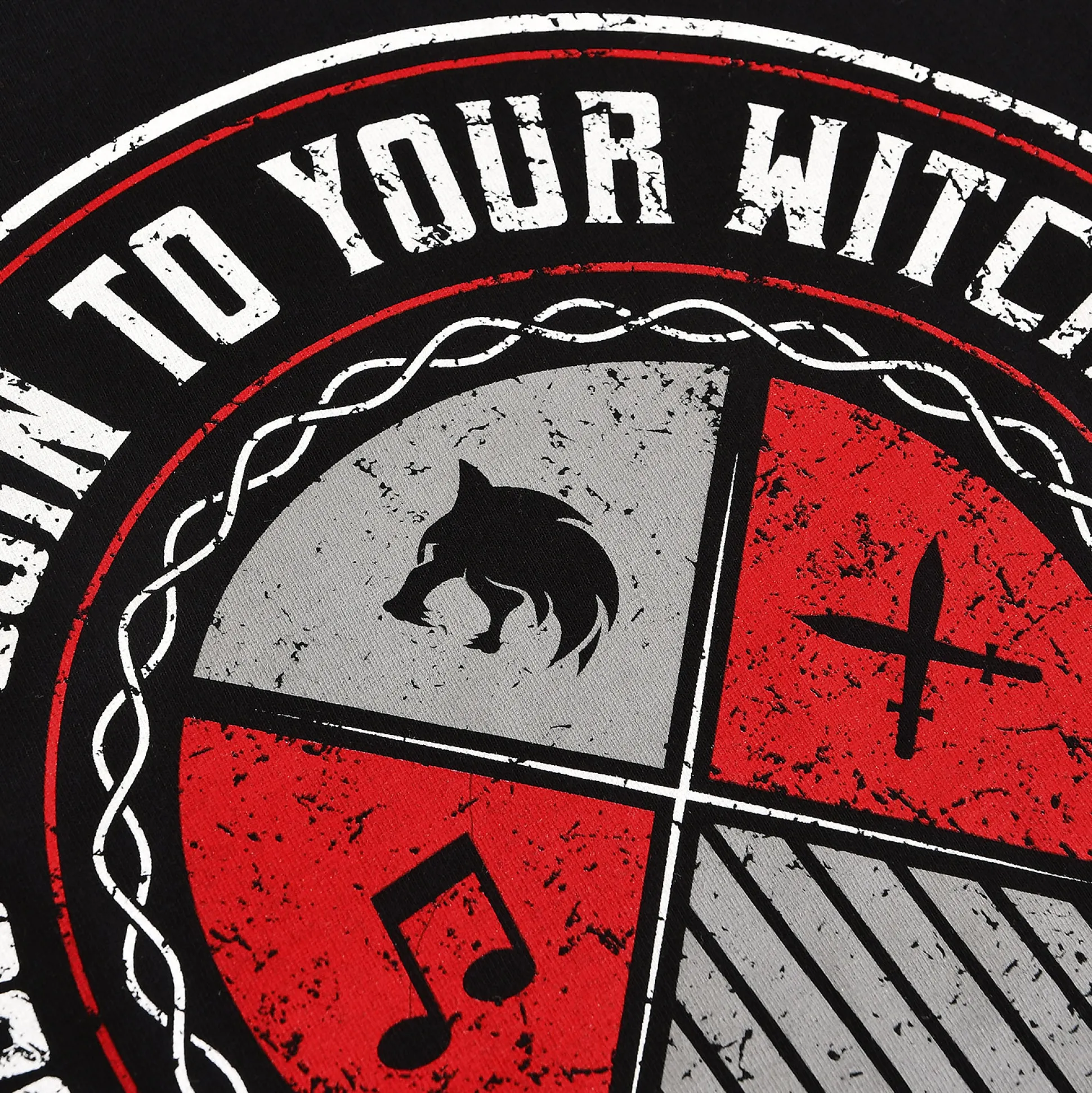 Toss a Coin T-Shirt voor Witcher Fans Zwart