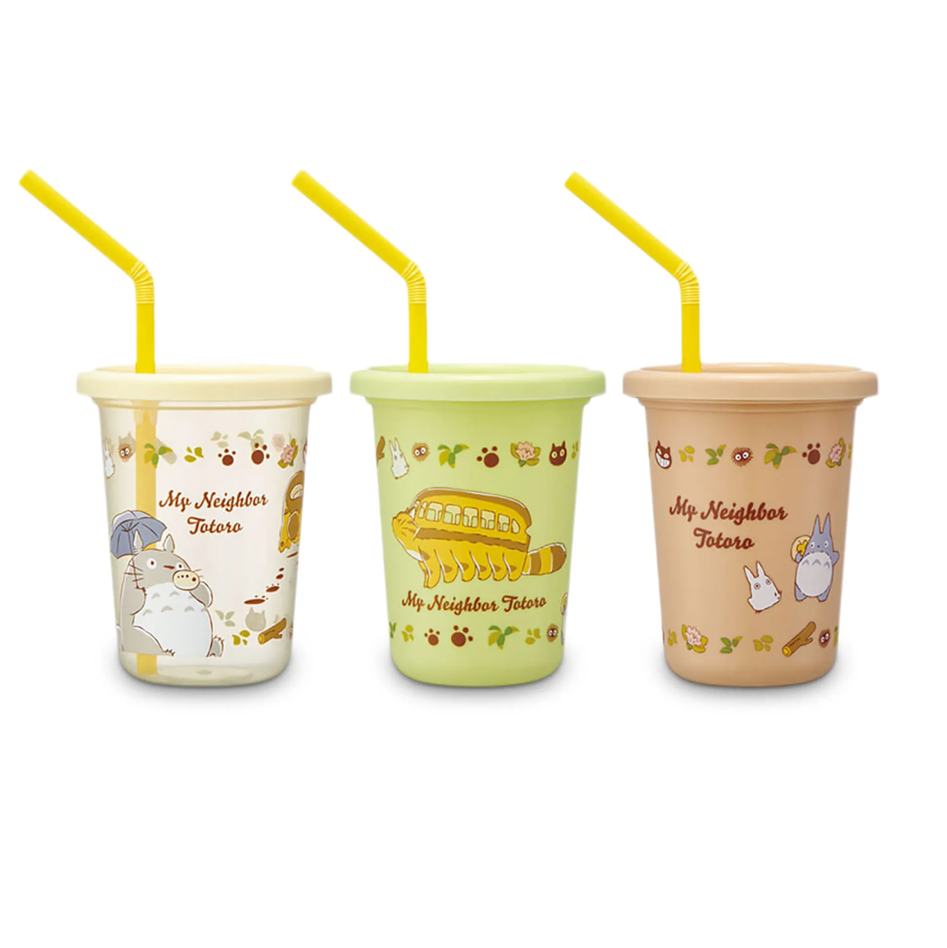 Totoro - Katbus en Totoro Beker met Rietje 3-delige Set