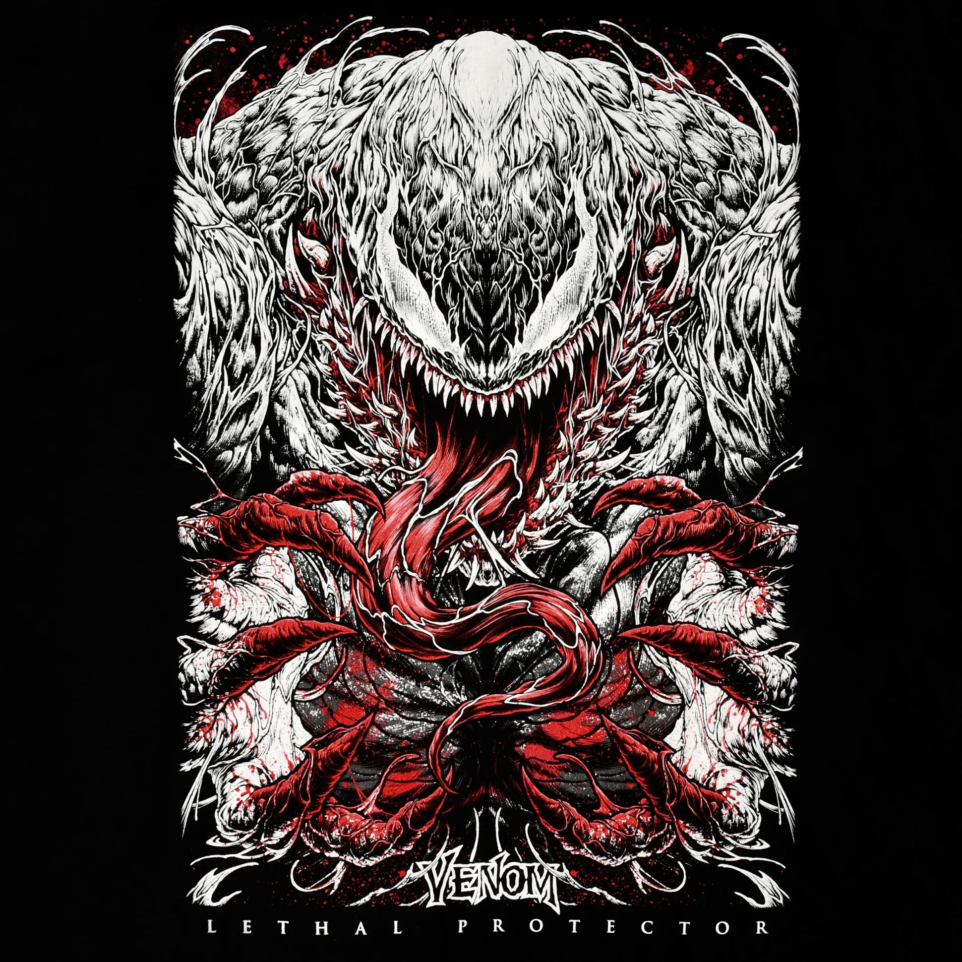 Venom - Zwart Wit & Bloed T-shirt zwart