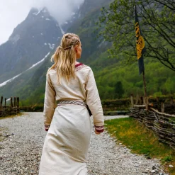 Viking Jurk Lagertha beige-rood