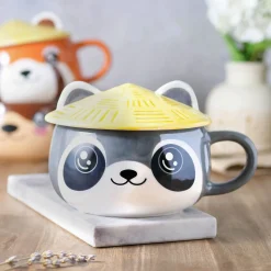 Wasbeer Kawaii Beker met Deksel voor Anime Fans