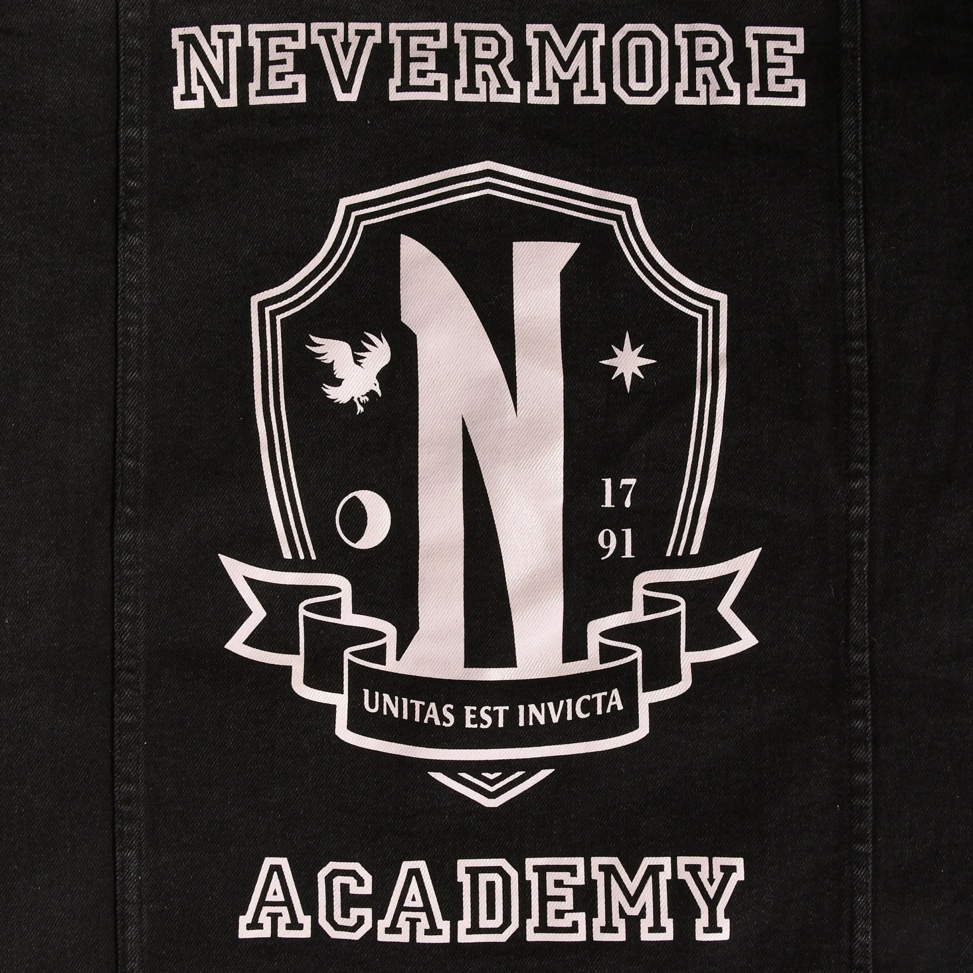 Wednesday - Nevermore Academy Spijkerjack Zwart