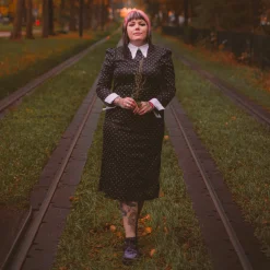 Wednesday Addams Kostuum Jurk Dames Zwart