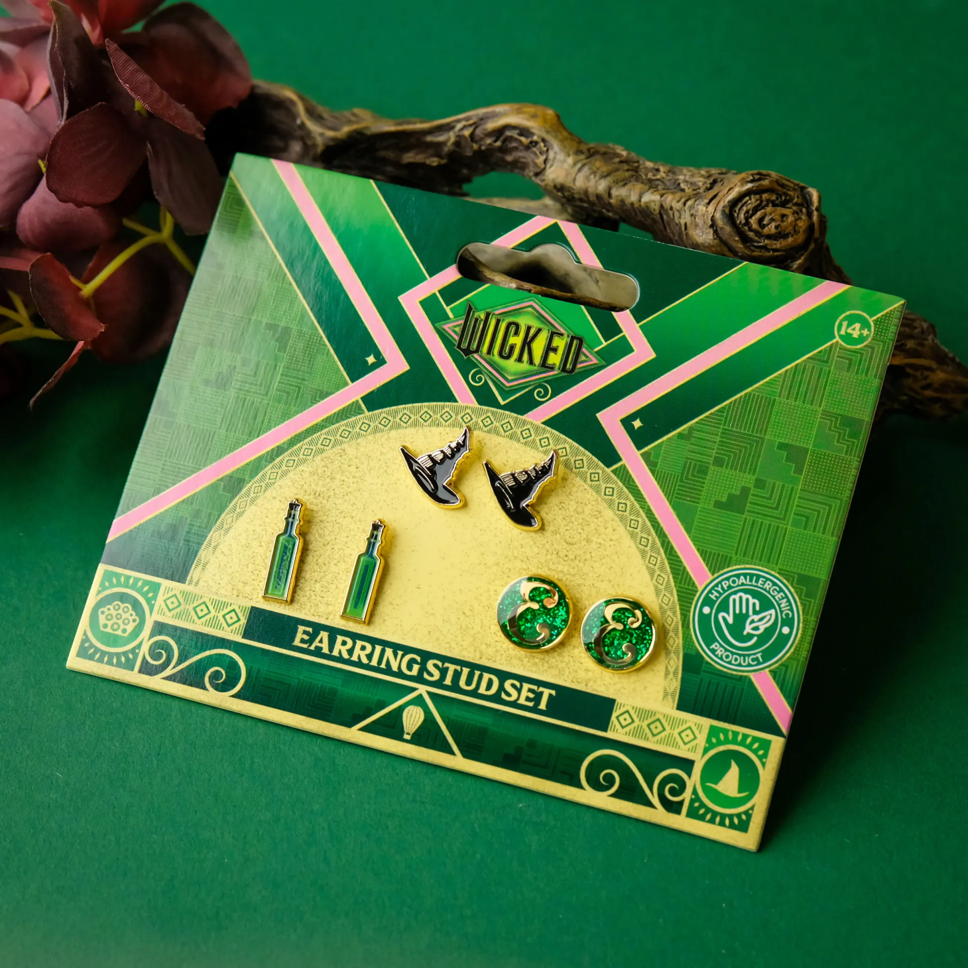 Wicked - Elphaba Oorbellen 3-delige Set