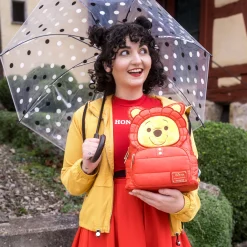 Winnie de Poeh - Puffer Jacket Cosplay Mini Rugzak Rood