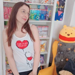 Winnie de Poeh - Time Flies Dames Tanktop Wit