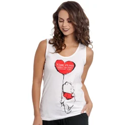Winnie de Poeh - Time Flies Dames Tanktop Wit