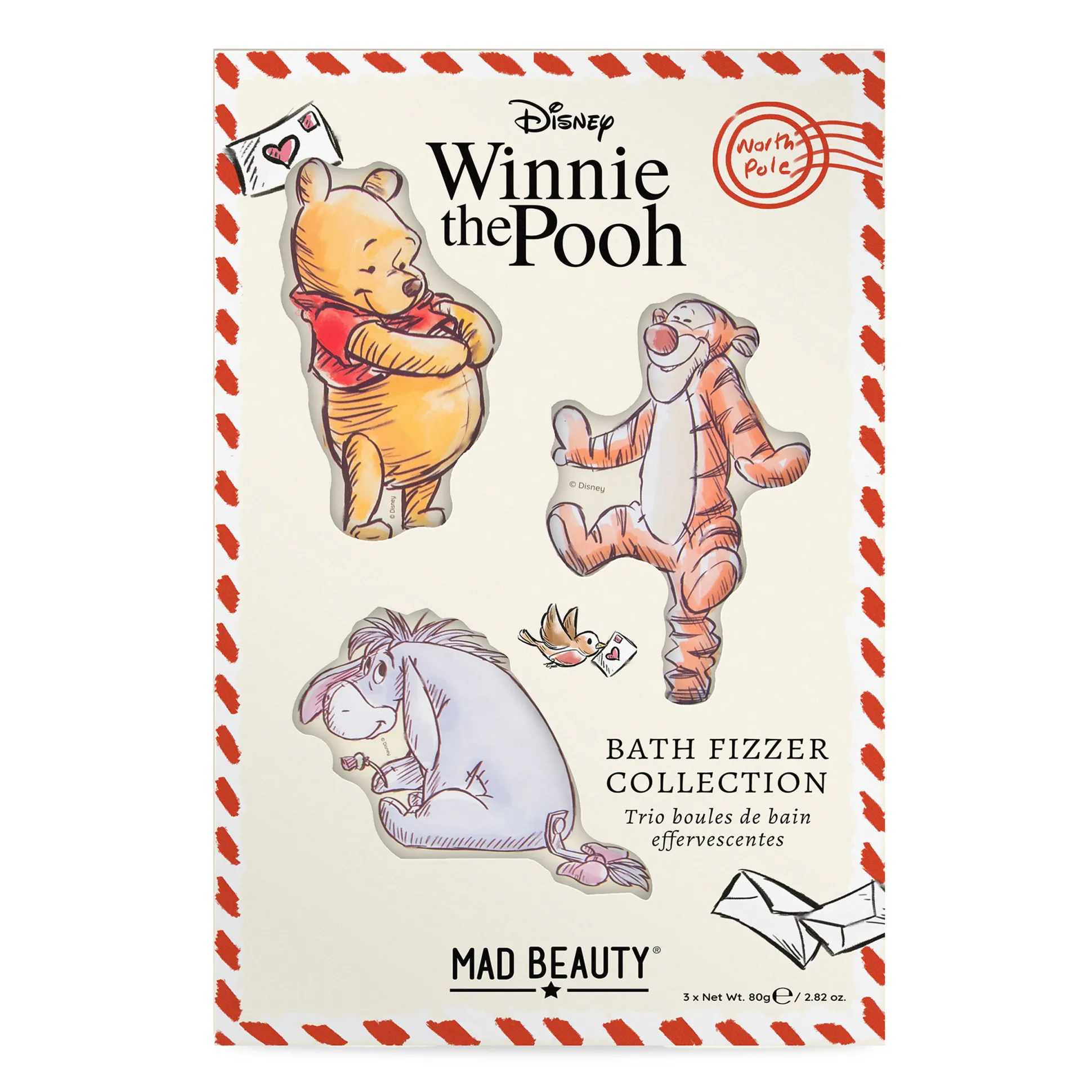 Winnie de Poeh - X-mas badbruisballen 3-pack