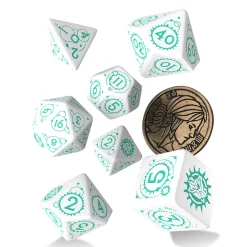 Witcher - Ciri RPG Dobbelstenen Set 7-delig met Verzamelmunt