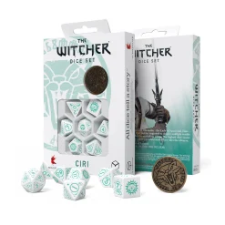 Witcher - Ciri RPG Dobbelstenen Set 7-delig met Verzamelmunt