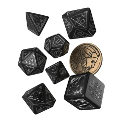 Witcher - Geralt RPG Dobbelset 7-delig met Wolf Verzamelmunt