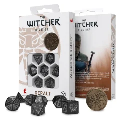 Witcher - Geralt RPG Dobbelset 7-delig met Wolf Verzamelmunt
