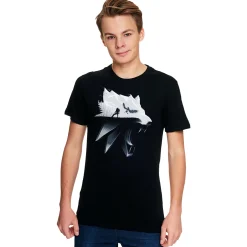 Witcher - Wolf Silhouet T-shirt Zwart