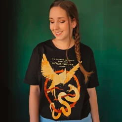 Zangvogel en Slang T-shirt voor Hunger Games Fans zwart