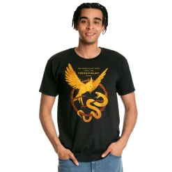 Zangvogel en Slang T-shirt voor Hunger Games Fans zwart