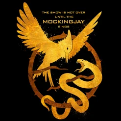 Zangvogel en Slang T-shirt voor Hunger Games Fans zwart