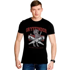 Zwart Gryffindor Quidditch College T-Shirt - Harry Potter