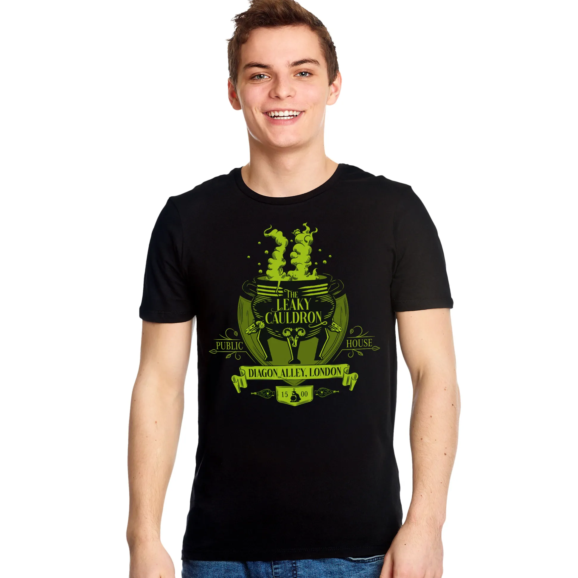 Zwarte T-Shirt Lekkende Ketel - Harry Potter