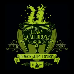 Zwarte T-Shirt Lekkende Ketel - Harry Potter